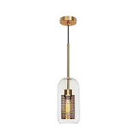 Светильник подвесной LOFT2566-D LOFT IT бронзовый прозрачный 1 лампа, основание бронзовое в стиле современный лофт 